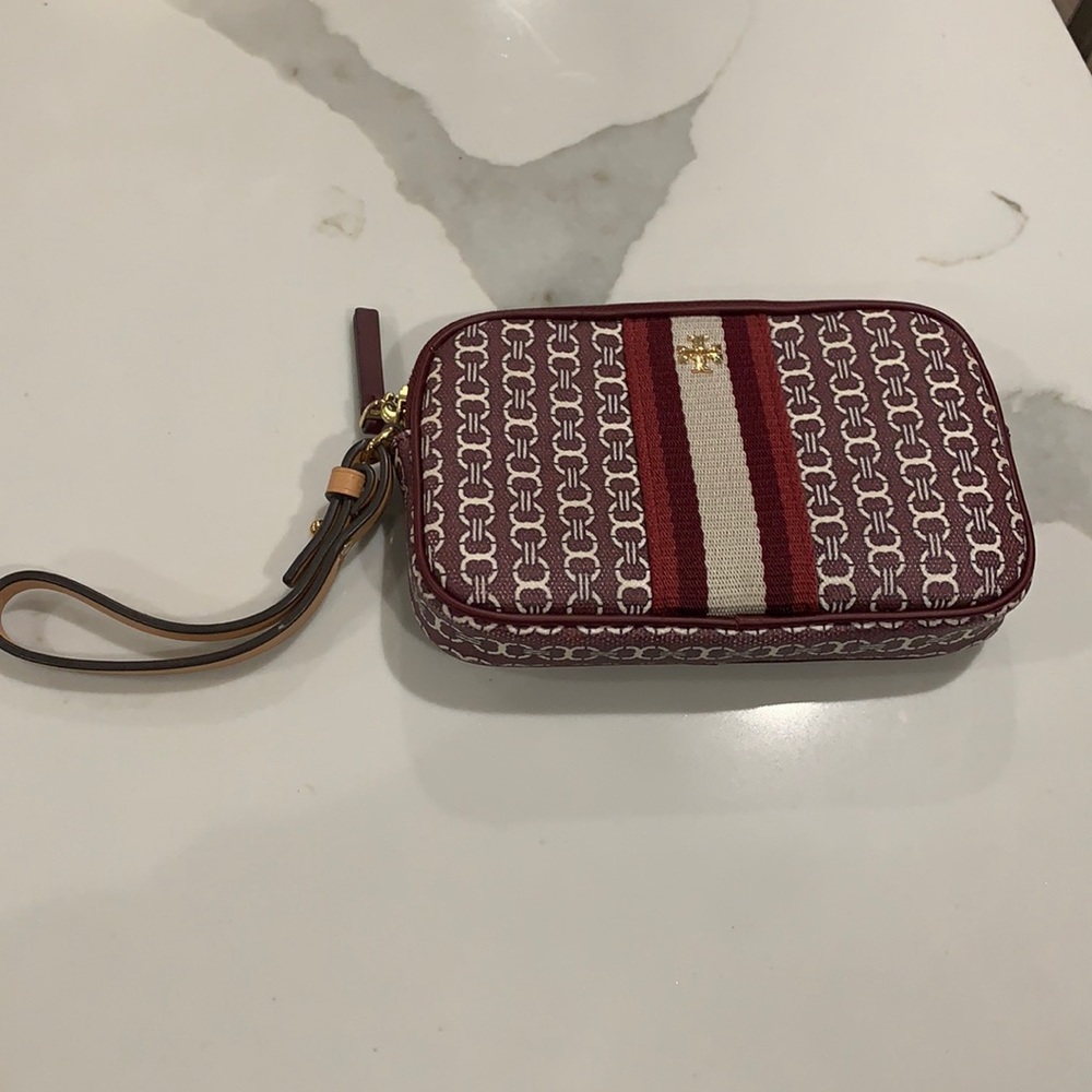 Tory Burch Gemini Canvas Wristlet